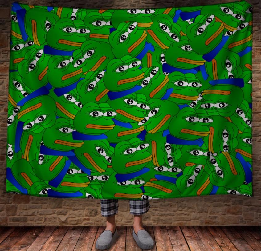 Плед із 3D принтом Pepe Frog / Пепе Жабеня 150х200 см (epi_0913)