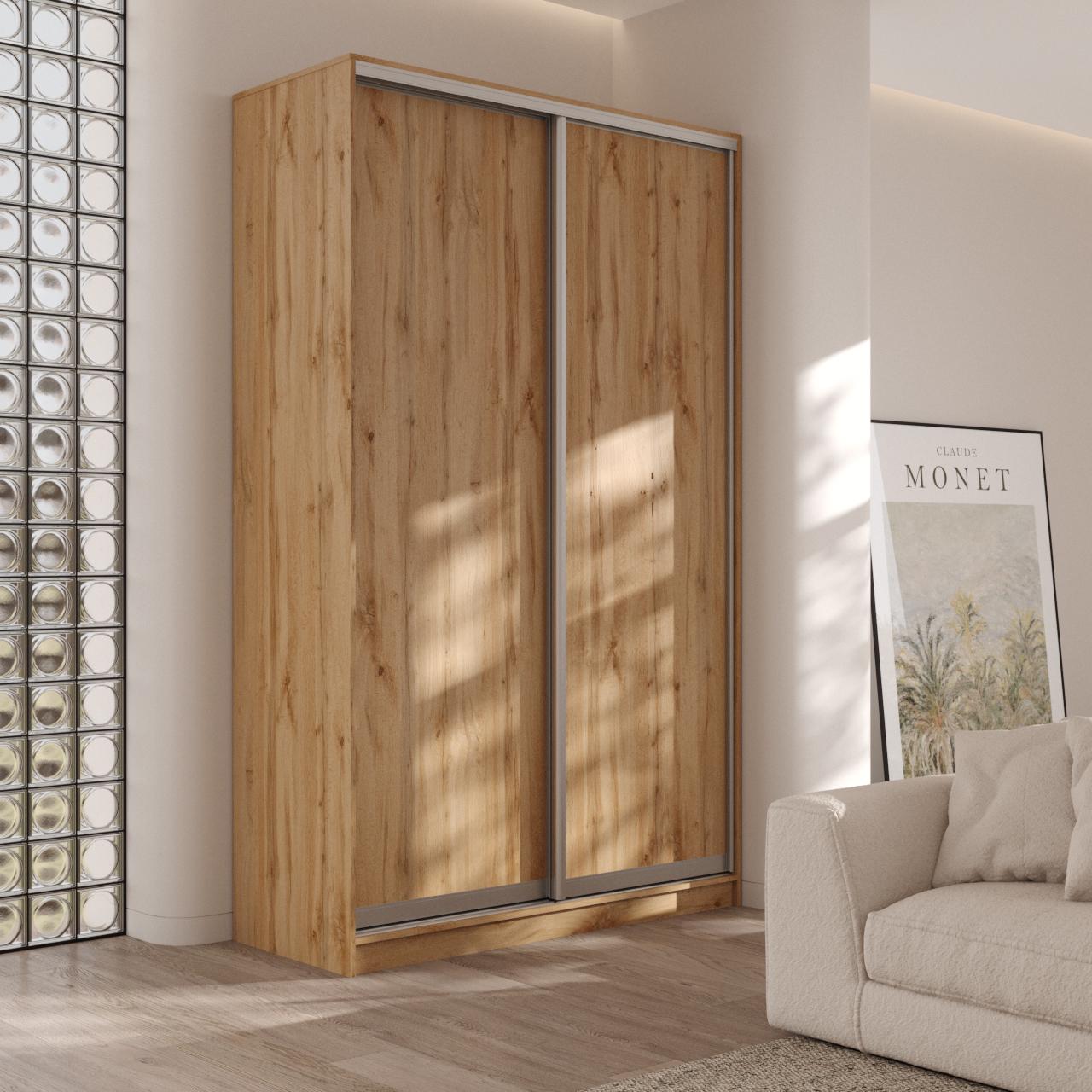Шкаф-купе Viant Ligth ДСП+ДСП 1400х600x2400 мм Дуб Тахо Шкаф-купе Viant Ligth ДСП+ДСП 1400х600x2400 мм Дуб Тахо