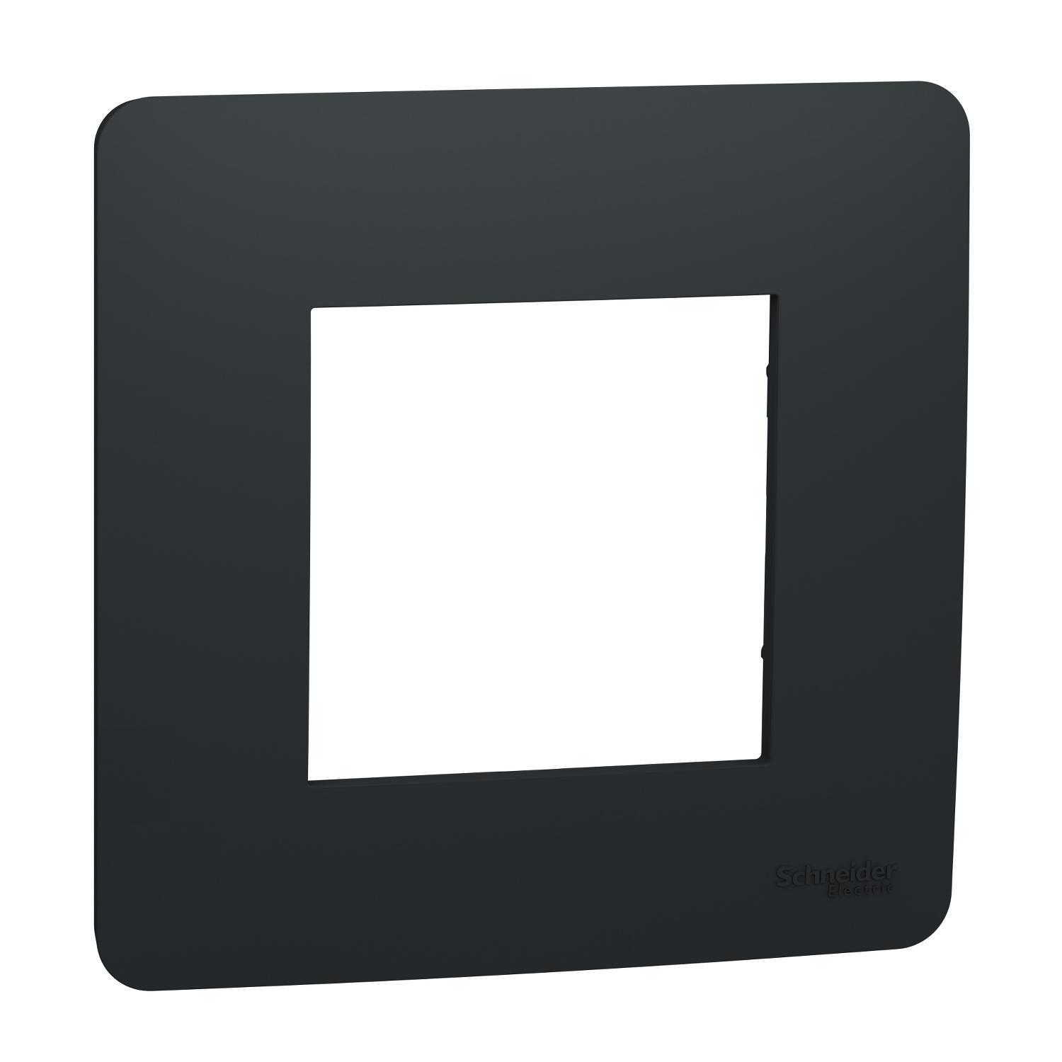 Рамка одноместная Schneider Electric Unica New Studio Антрацитовый (NU200254)