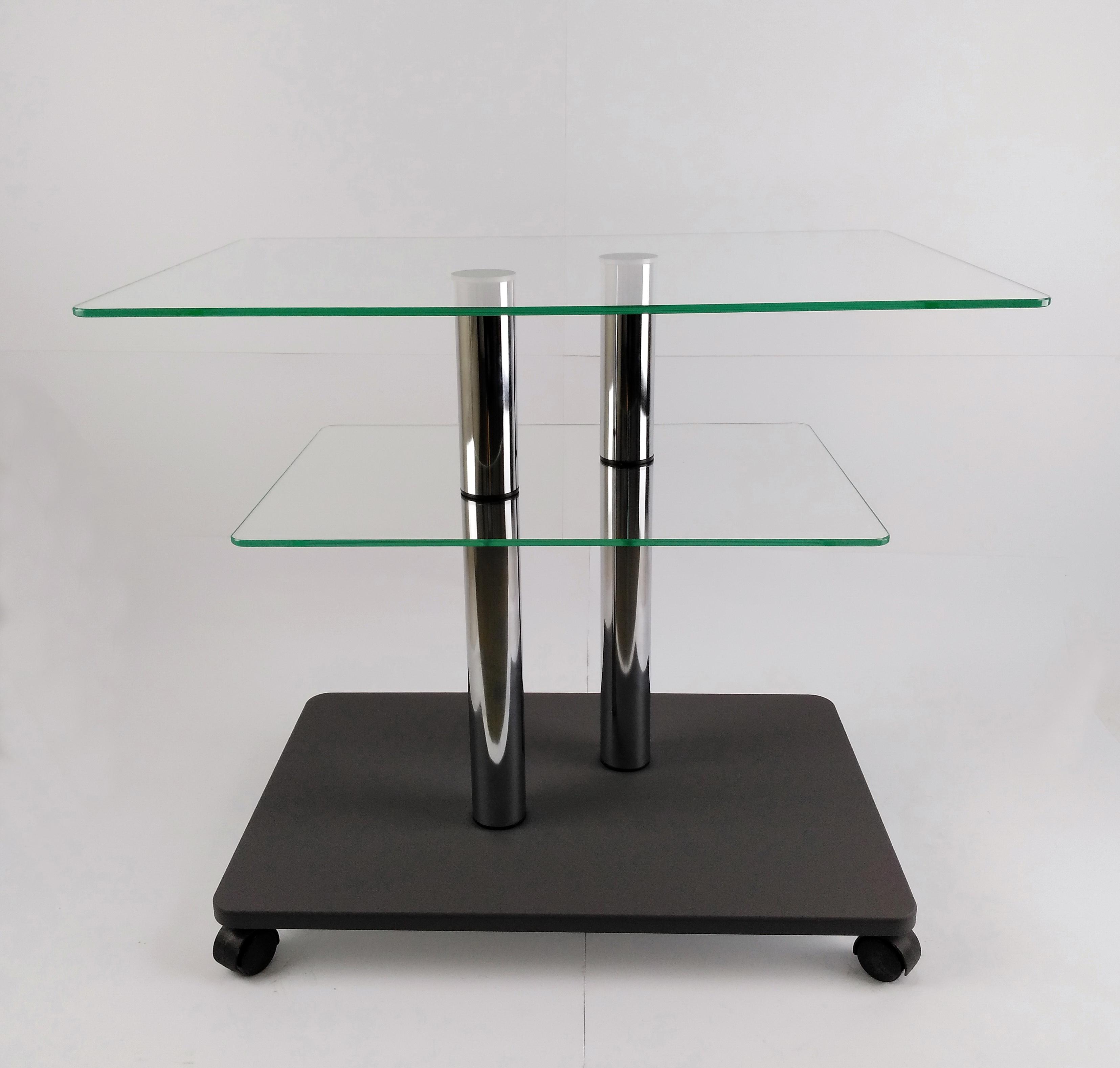 Стол журнальный стеклянный Commus Bravo Light P6 clear-gray-2chr50 Серый (433810145) - фото 3 Стол журнальный стеклянный Commus Bravo Light P6 clear-gray-2chr50 Серый (433810145) - фото 3