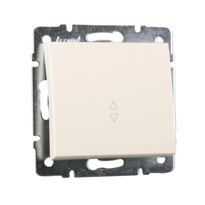Выключатель одноклавишный Lezard Rain проходной 703-0388-105 Кремовый (27550407)