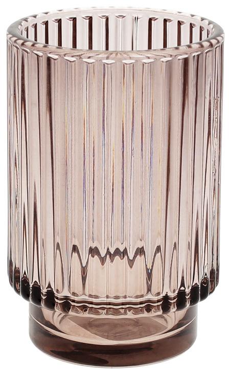 Подсвечник стеклянный Aster 9х13 см Светло-серый