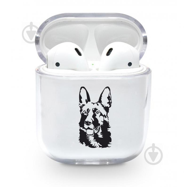 Прозрачный силиконовый чехол Apple AirPods с рисунком - Dog (KAP1139)
