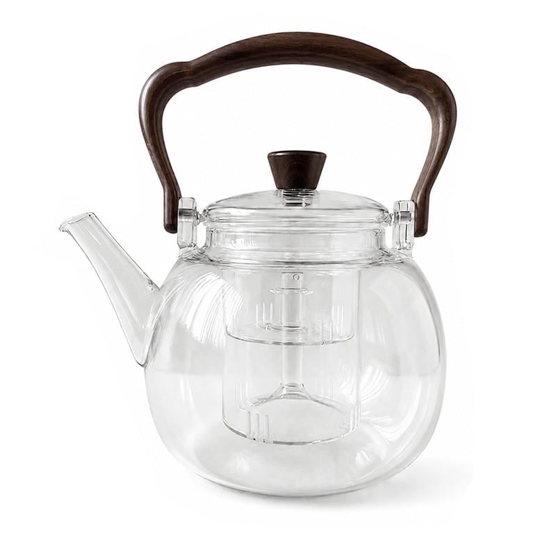 Заварочный чайник стеклянный Lesko HJ1082 Transparent прозрачный с фильтром для чая 1000 мл (37990034)