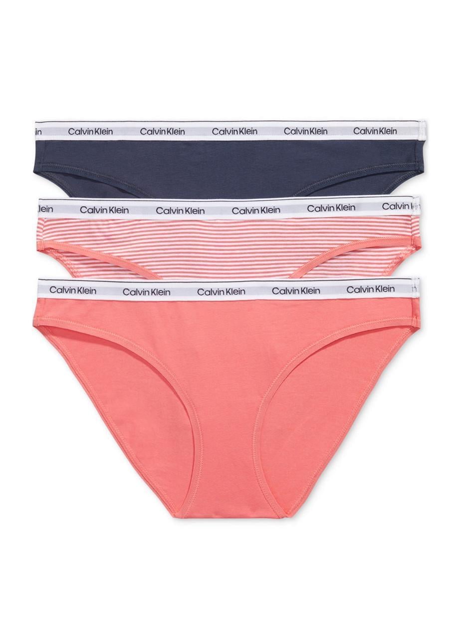 Набор женских трусов Calvin Klein хипстеры Modern Logo 3 шт. M Разноцветный (2548910658)