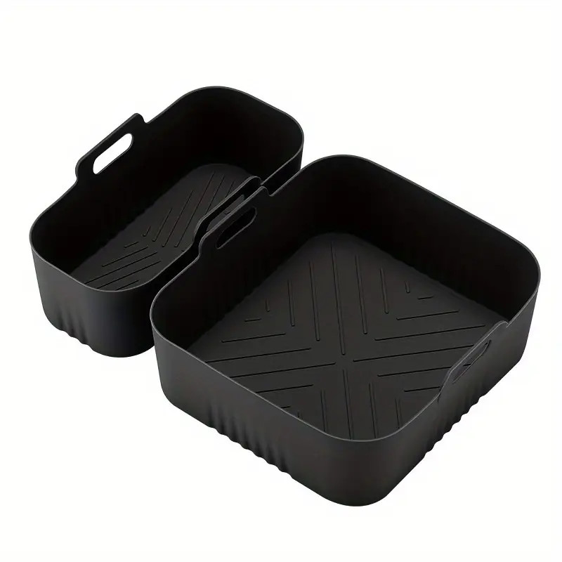 Набор форм в аэрогриль 19398 прямоугольная/квадратная силиконовые 2 шт. Черный (29925850)