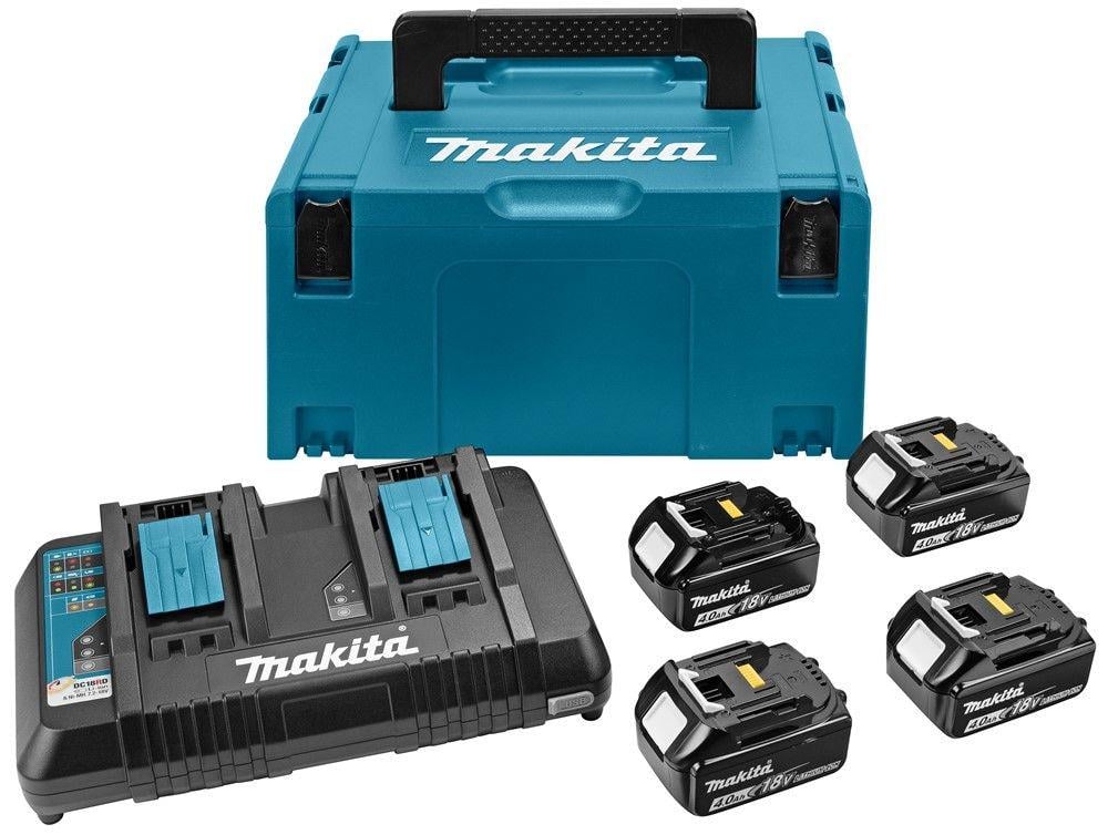 Набор аккумуляторов BL1840B 4 шт. и зарядное устройство для инструмента Makita LXT (197156-9)