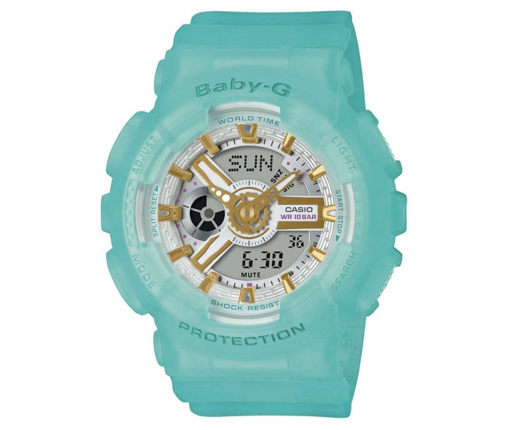 Наручний годинник жіночий Casio Baby-G BA-110SC-2AER Блакитний