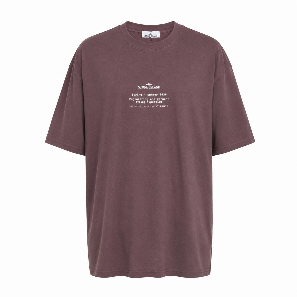 Футболка чоловіча в стилі Stone Island Compass Organic T-Shirt M Фіолетовий (SI12007.1M)