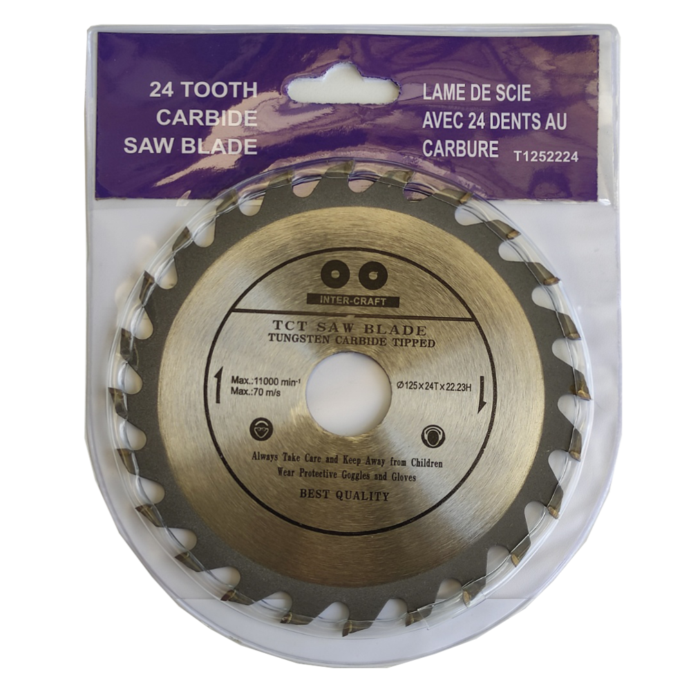 Диск пильный INTER-CRAFT 24T с напайками 125x22 мм (54308)