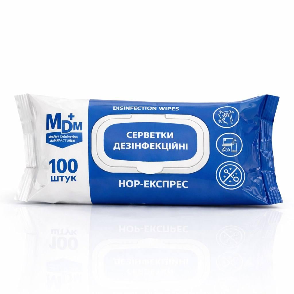 Серветки дезінфекційні MDM НОР Експрес №100 (3882)