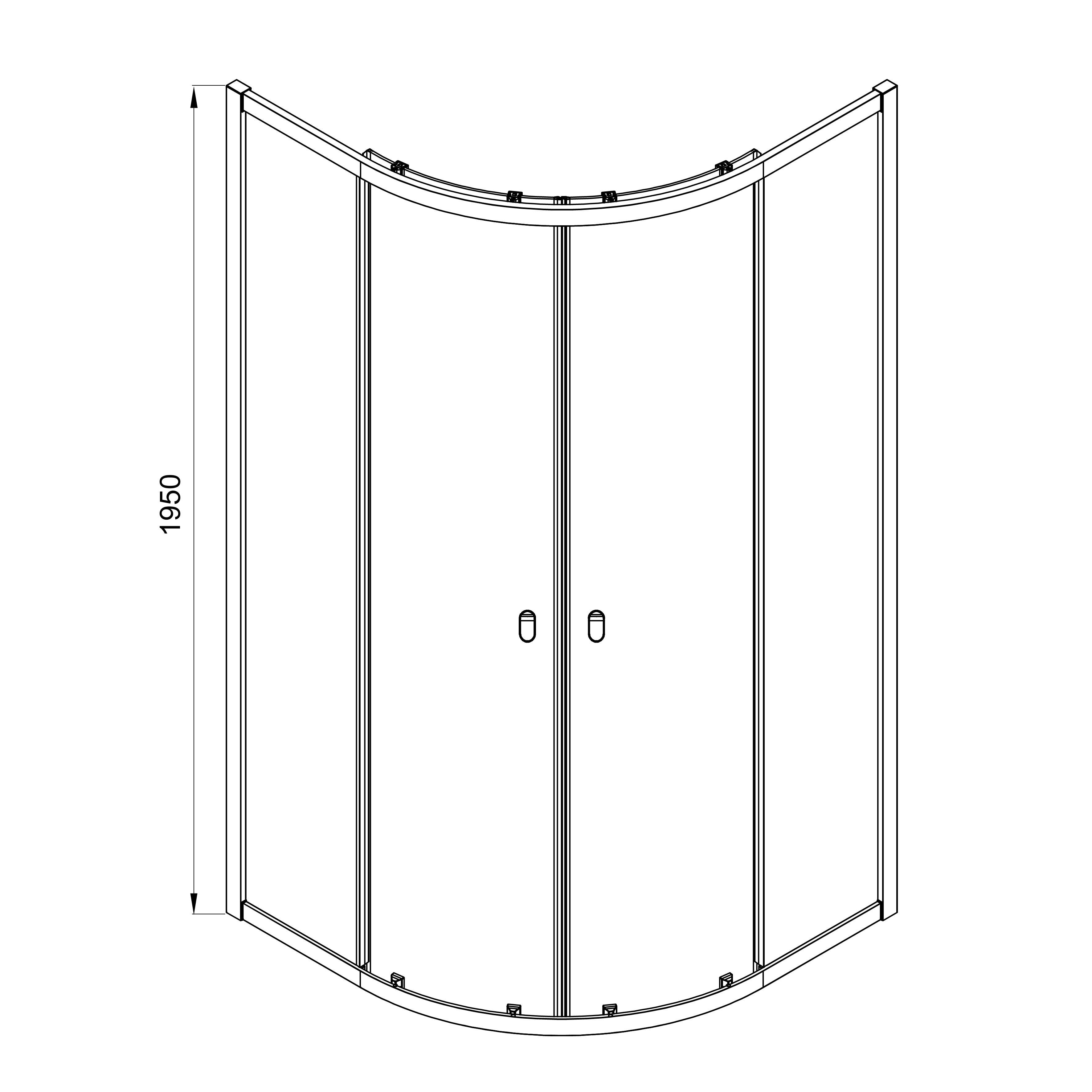 Душова кабіна Koller Pool Line ARC 1440652304 90x90x195 см Хром (235099) - фото 3