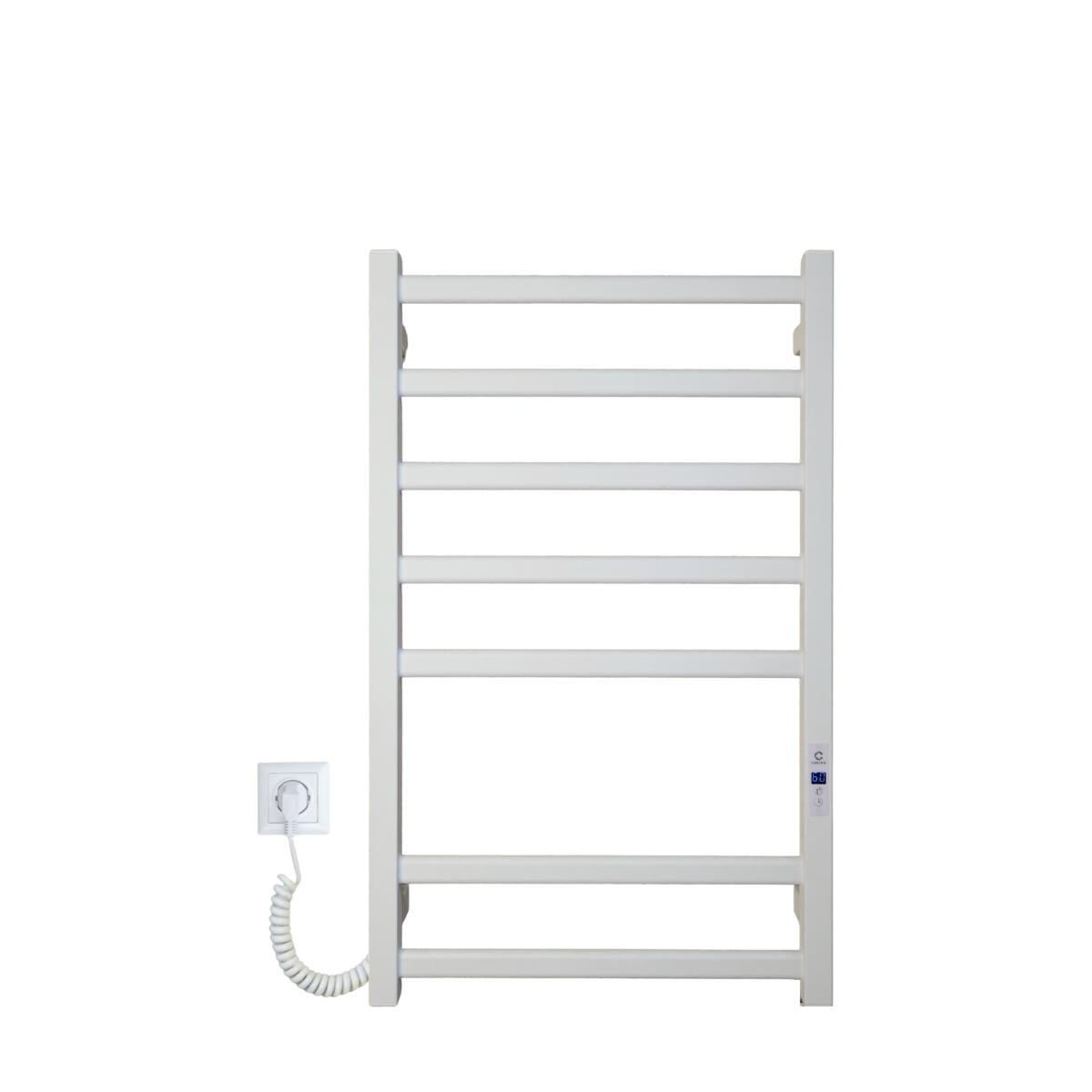 Полотенцесушитель электрический Carino Alba с термоконтроллером и дисплеем 790x490 мм Белый матовый (AL7949DWM)