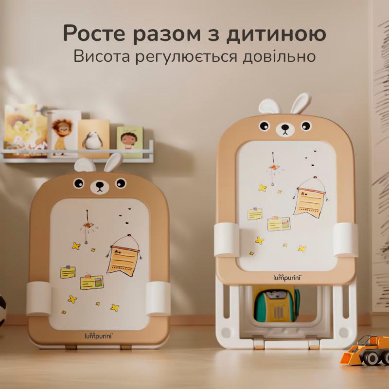 Мольберт детский двухсторонний Lumpurini Missi Vario Comodo со стулом/с конструктором/магнитной доской для рисования (dfd44235) - фото 4