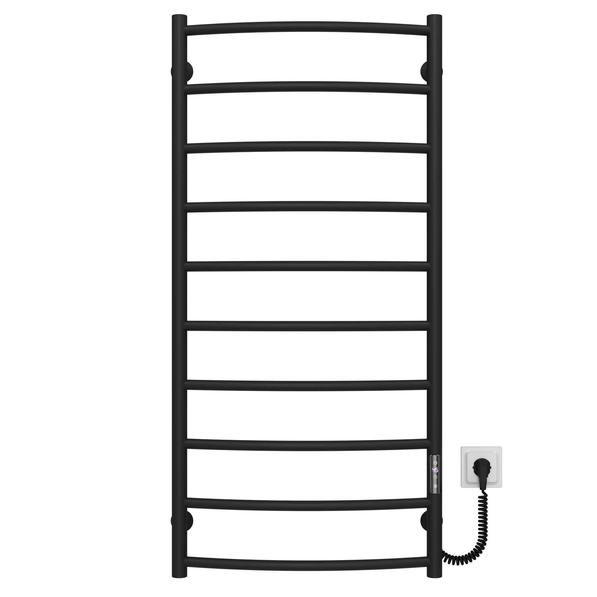 Рушникосушарка електрична Deffi Класік П10 JD03 праве підключення нержавіюча сталь 500x1100 мм Чорний (C.DK.110.50.10.E.B.R.1)