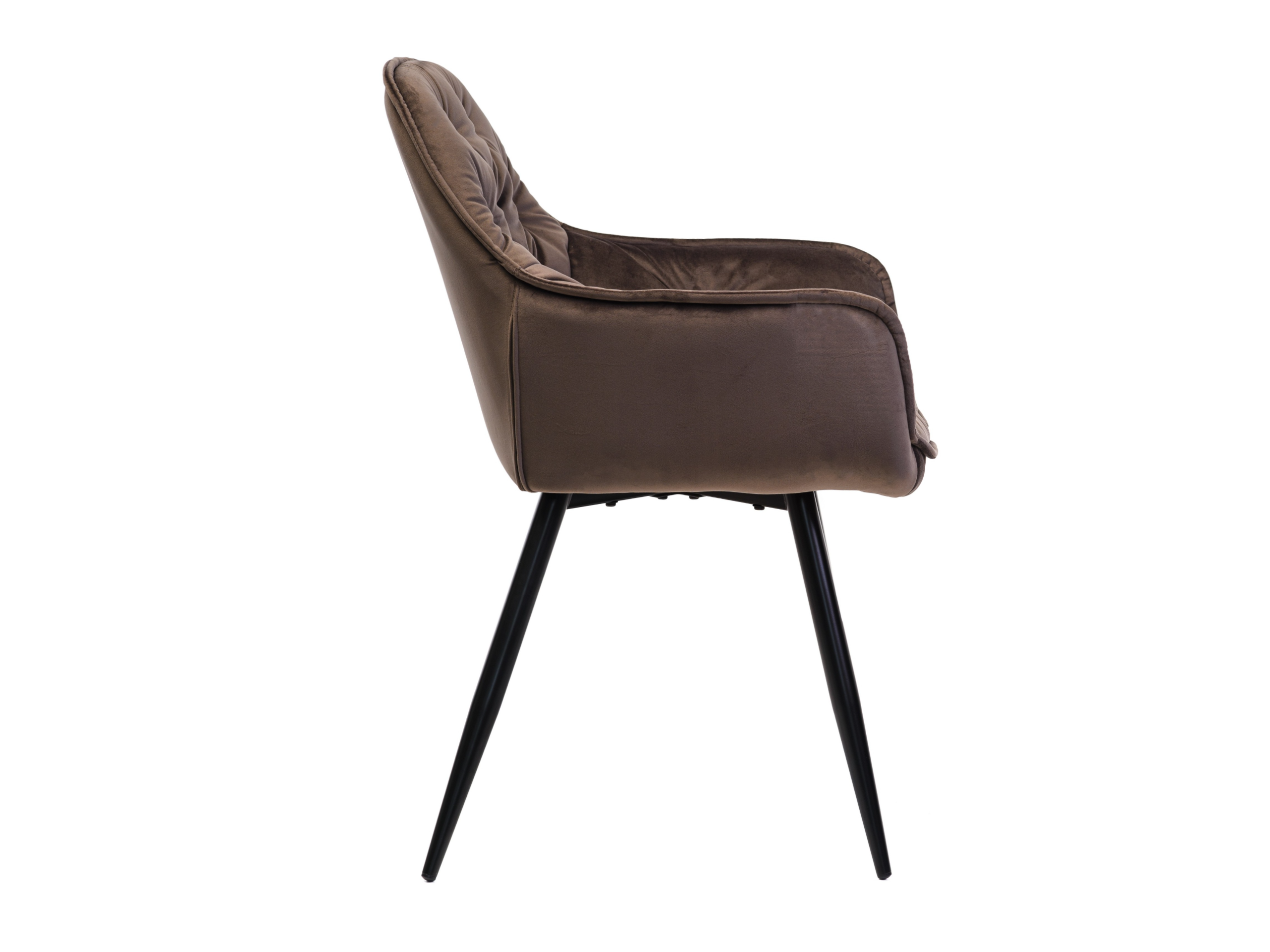 Стілець обідній Vetro Шоколад велюр/Чорний (M-65) - фото 2 Стілець обідній Vetro Шоколад велюр/Чорний (M-65) - фото 2