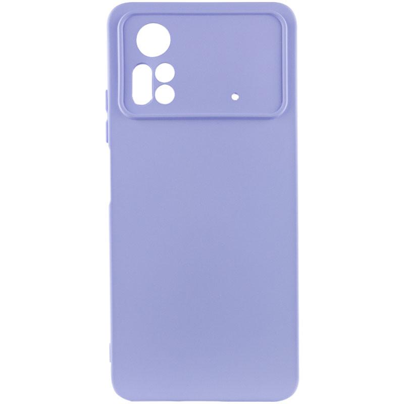 Протиударний чохол Silicone Cover Lakshmi Full Camera (A) для Xiaomi Poco X4 Pro 5G Бузковий / Dasheen