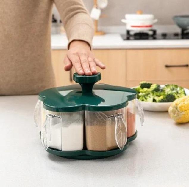 Органайзер ROUND BOX для спецій і сипучих продуктів Зелений - фото 7