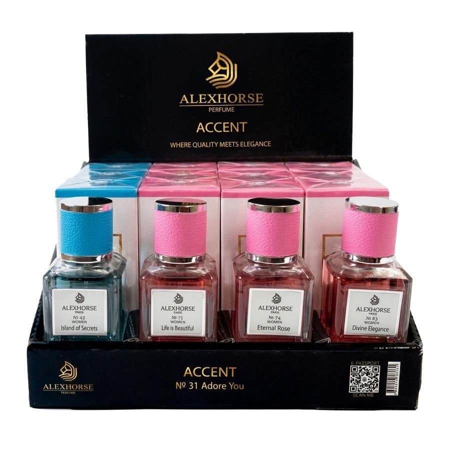 Парфумована вода Alex Horse ACCENT 12×50 мл та 4 шт. без пакування (Set № 5 ACCENT) Парфумована вода Alex Horse ACCENT 12×50 мл та 4 шт. без пакування (Set № 5 ACCENT)