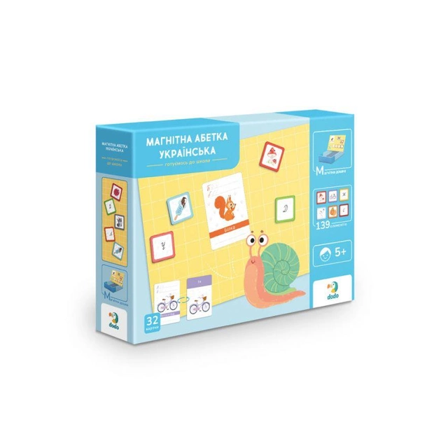 Ігровий набір DoDo "Магнітна абетка Українська" 172 деталі (200213) - фото 1