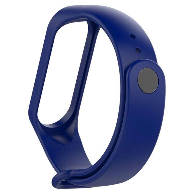 Ремінець силіконовий для Xiaomi Mi Band 3/4 Синій/Sapphire blue (00000025252_75)