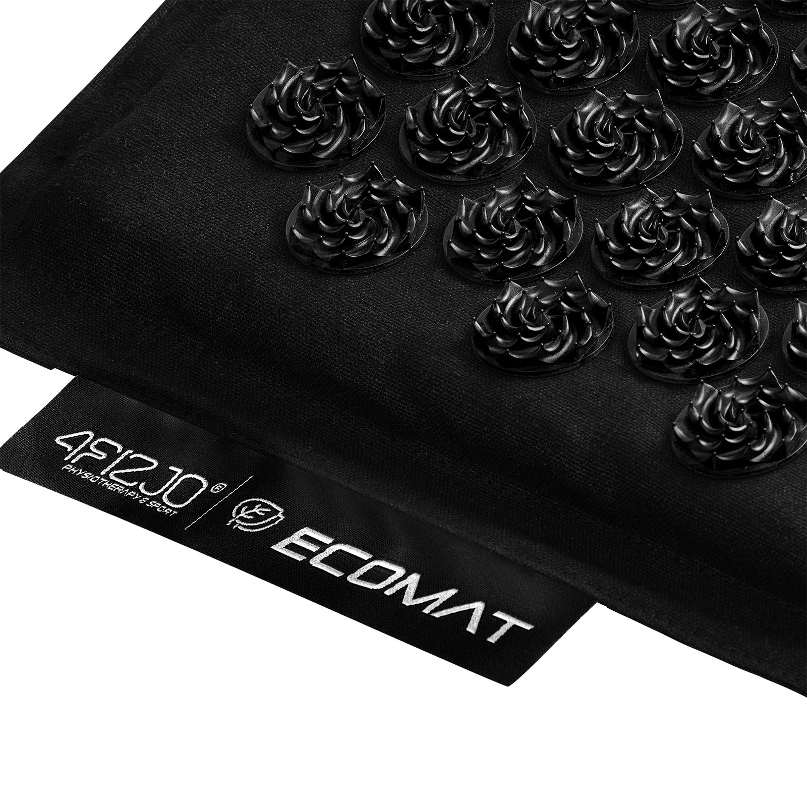 Коврик акупунктурный с подушкой 4FIZJO Eco Mat Аппликатор Кузнецова 68х42 см Black/Black (4FJ0208) - фото 2