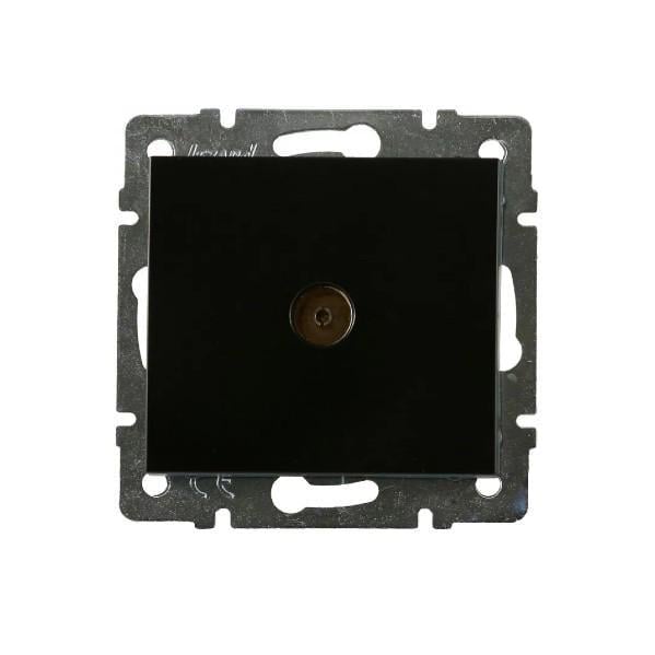 Розетка ТВ проходная Lezard Rain Антрацит