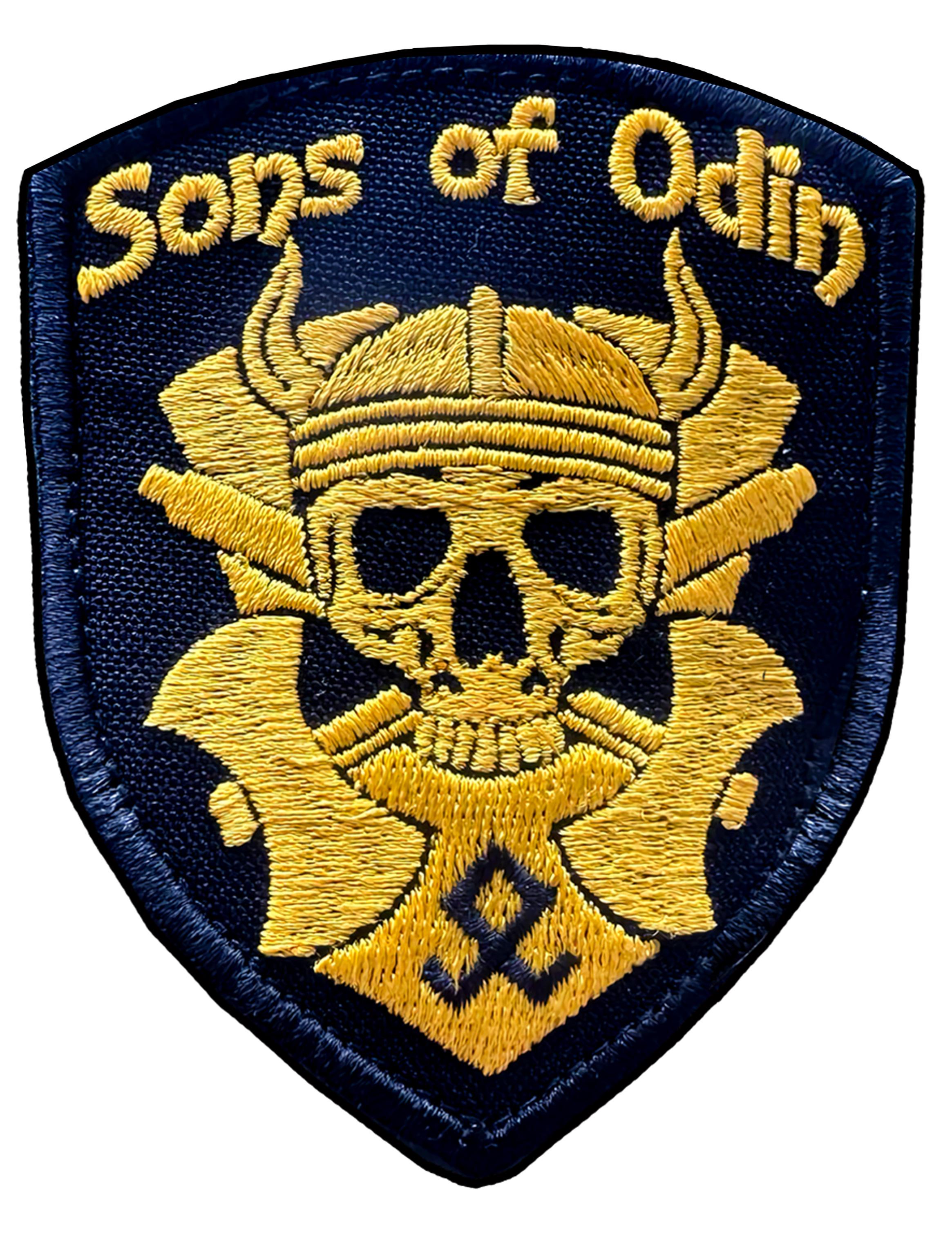 Шеврон-щит вышитый Sons of Odin Скандинавский на липучке (ODIN)