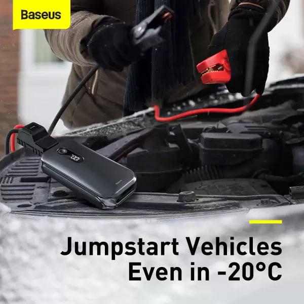 Бустер BASEUS Car Jamp Starter Super Energy Pro 3в1 12V 12000mAh с функцией павербанка 5 V 3 A и LED фонарика Black (CRJS03-01) - фото 10