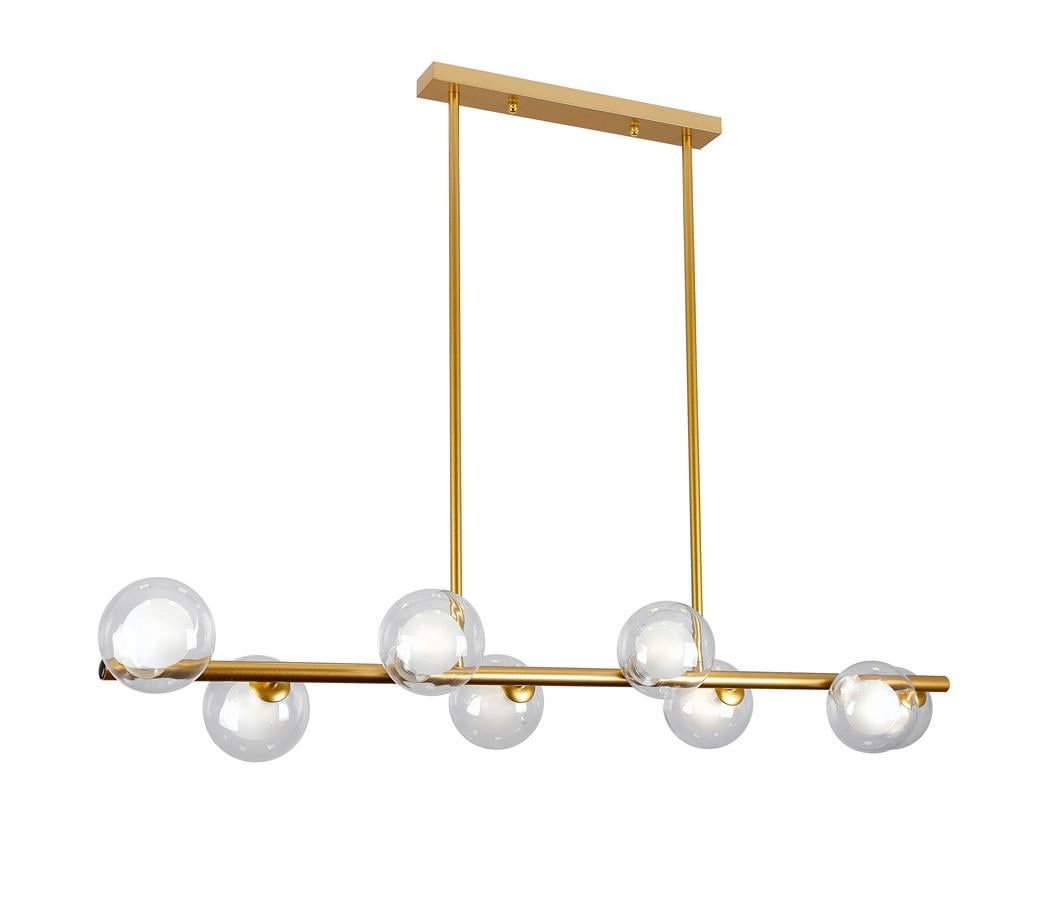 Люстра 761J2023-8 Бронзовый/Прозрачный/Белый (LVS4073)