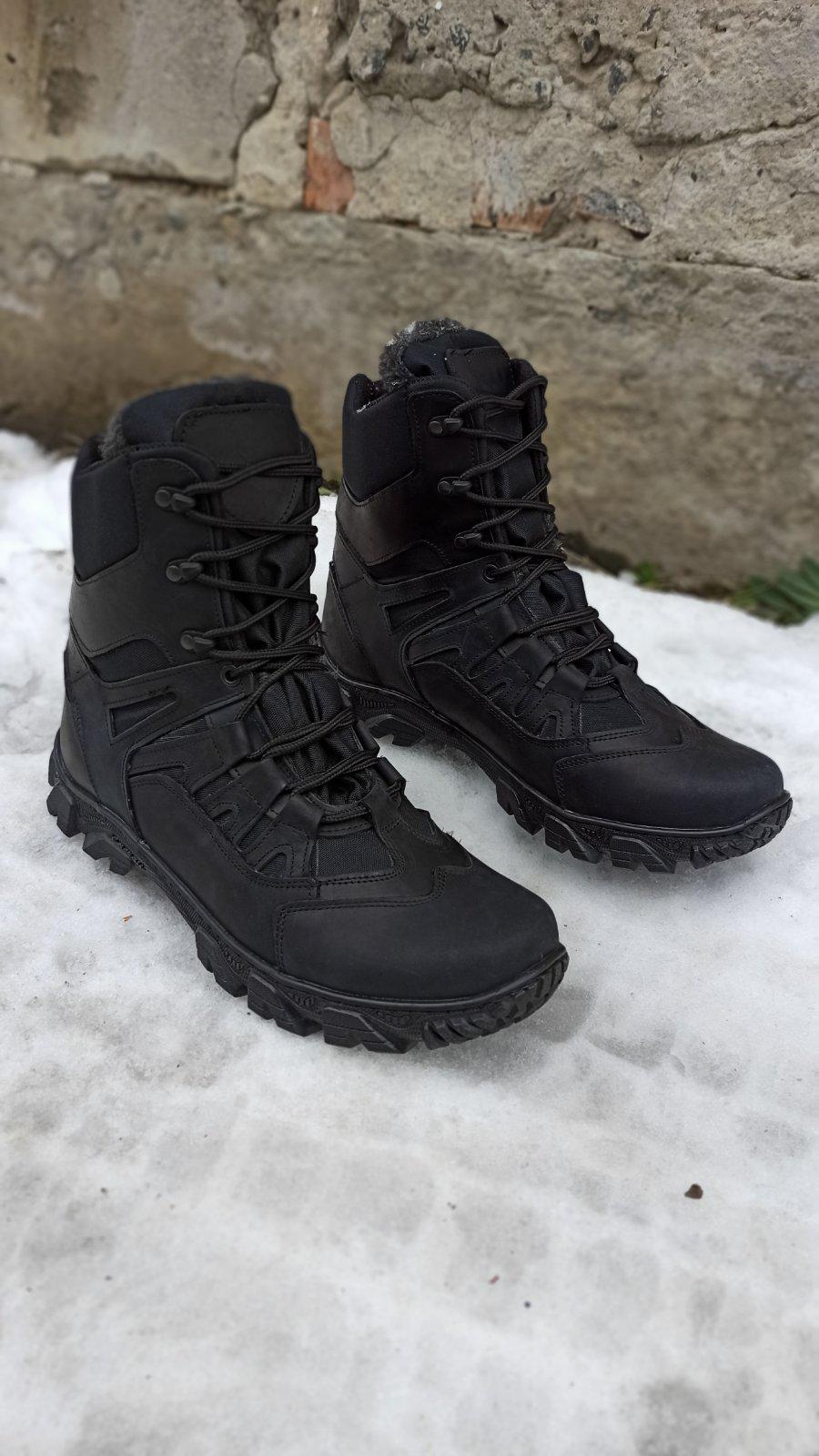 Берці зимові на натуральній шерсті PAMIR БЛЕК МЕХ шкіряні р. 43 Чорний (s17595) Берці зимові на натуральній шерсті PAMIR БЛЕК МЕХ шкіряні р. 43 Чорний (s17595)