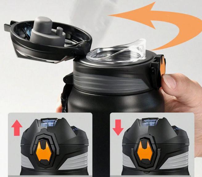 Термос із нержавіючої сталі KANGZYUAN з подвійною стінкою вакуумний 700 мл градієнт Чорний (2456514563) - фото 13 Термос із нержавіючої сталі KANGZYUAN з подвійною стінкою вакуумний 700 мл градієнт Чорний (2456514563) - фото 13