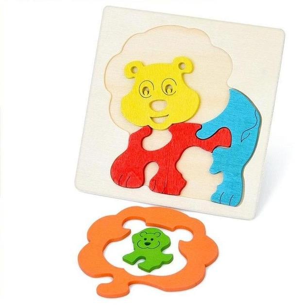 Деревянная игрушка HOME MD 1502 Пазлы 11х11 см