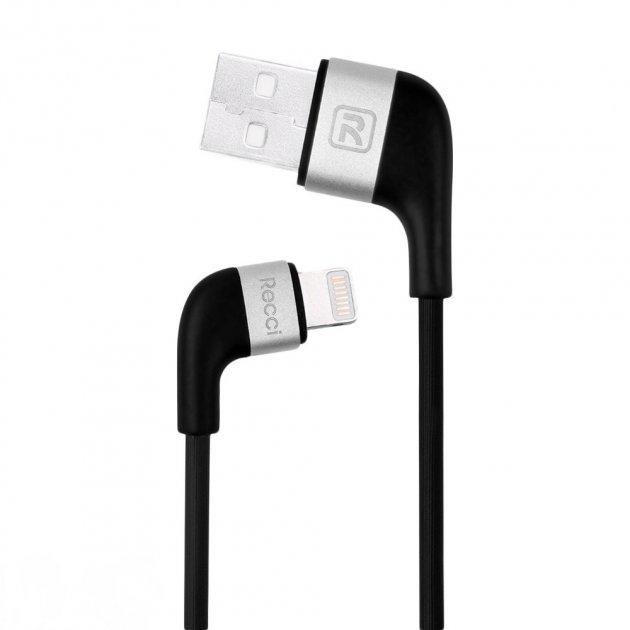 Кабель Recci RCL-J100 USB Lightning Swift 1 м Черный (6955482587980)