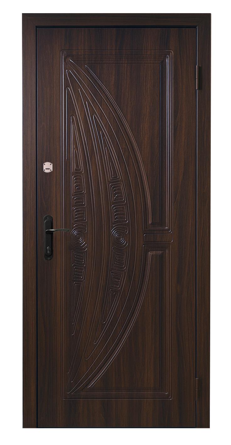 Дверь входная правая MSM Вулкан МДФ/МДФ 2 замка 2050х960 мм Орех темный (62960-1720) - фото 1 Дверь входная правая MSM Вулкан МДФ/МДФ 2 замка 2050х960 мм Орех темный (62960-1720) - фото 1