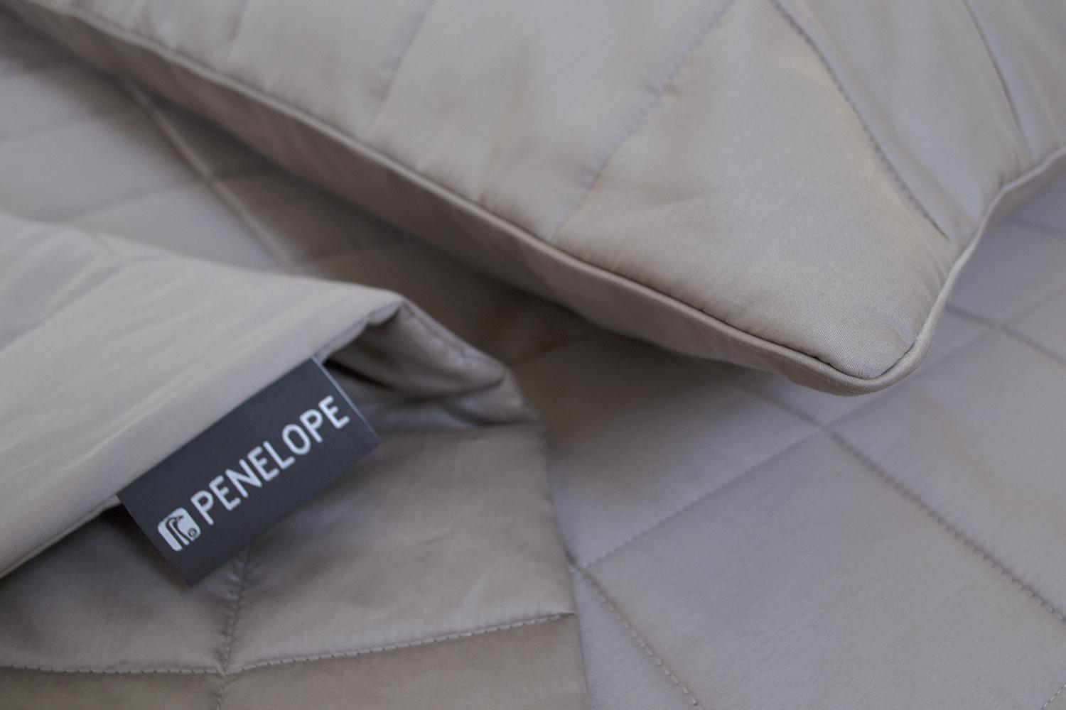 Покривало стьобане з наволочками Penelope Lia stone 260x240/50x70 см Бежевий (14731770) - фото 4