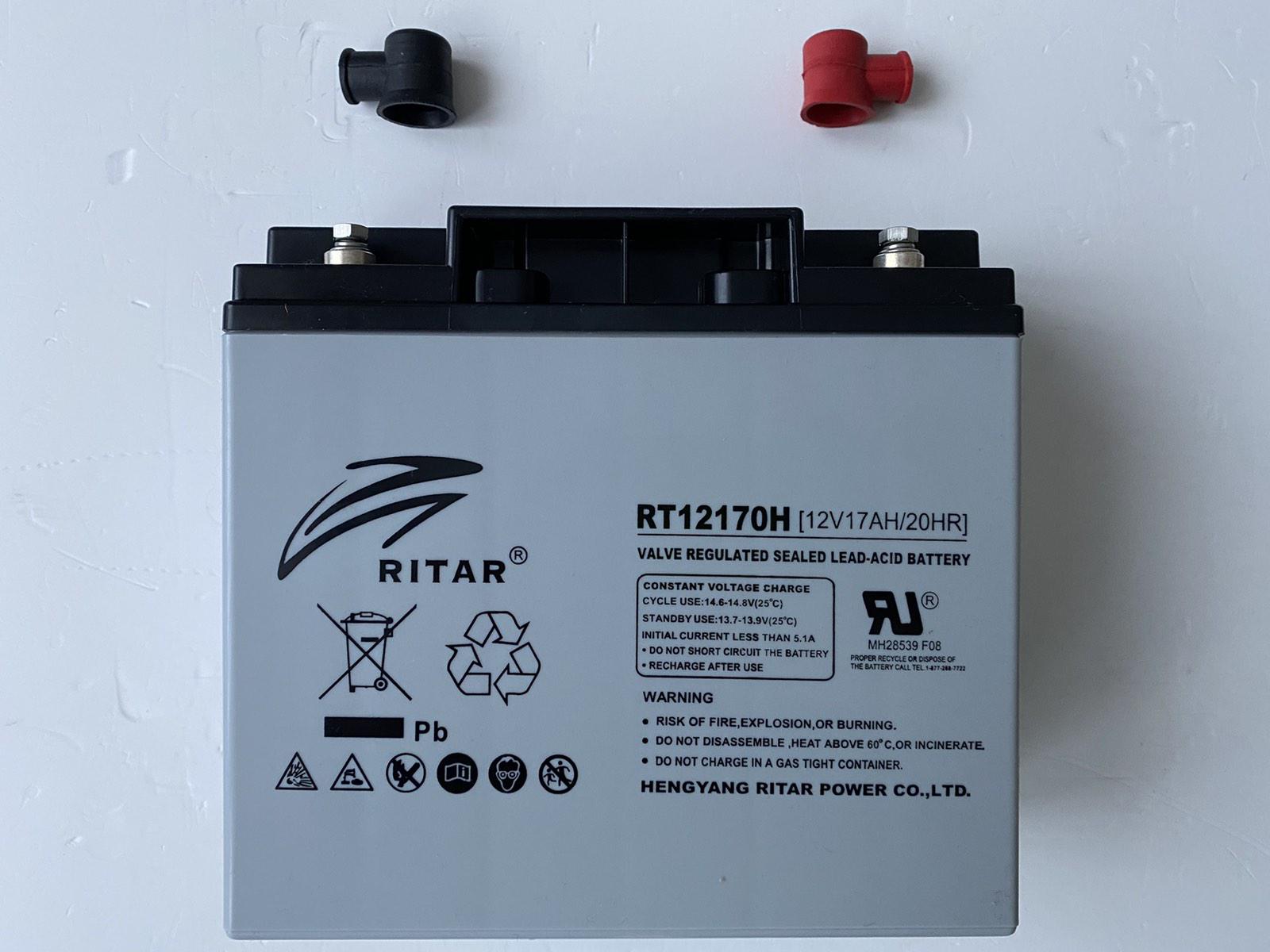 Аккумуляторна батарея Ritar AGM RT12170H Q4 Q4 12V 17,0Ah Gray - фото 5