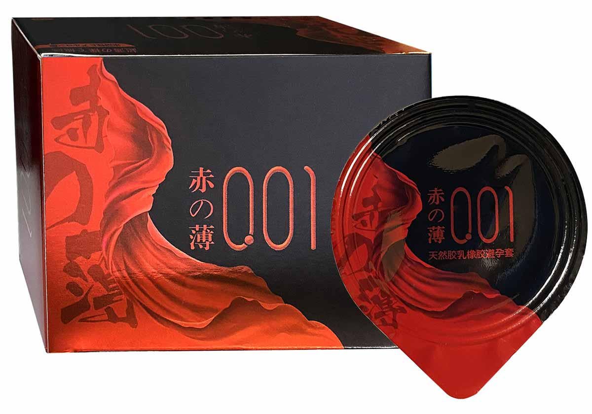Презервативи OLO ультратонкі з легким термоефектом 10 шт. Red/Black (BLS08578)