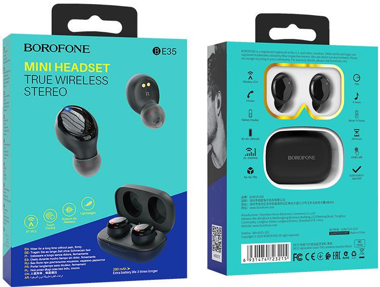 Навушники бездротові Borofone BE35 Bluetooth гарнітура (23904) - фото 6