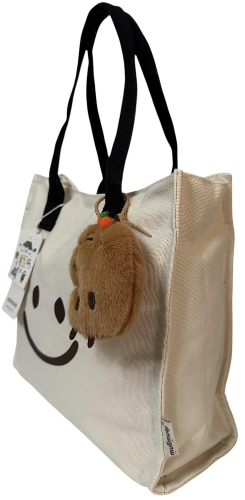 Шопер жіночий на підкладці та на блискавці Молочний (2266М) - фото 2 Шопер жіночий на підкладці та на блискавці Молочний (2266М) - фото 2