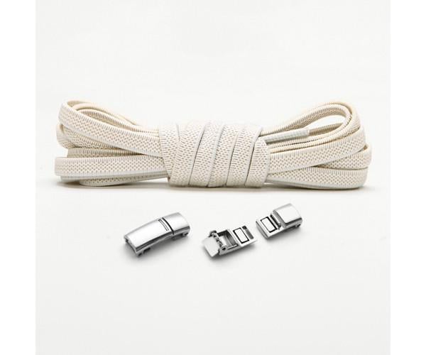 Шнурки еластичні з магнітними защіпками без зав'язок 1 м Кремовий Шнурки еластичні з магнітними защіпками без зав'язок 1 м Кремовий