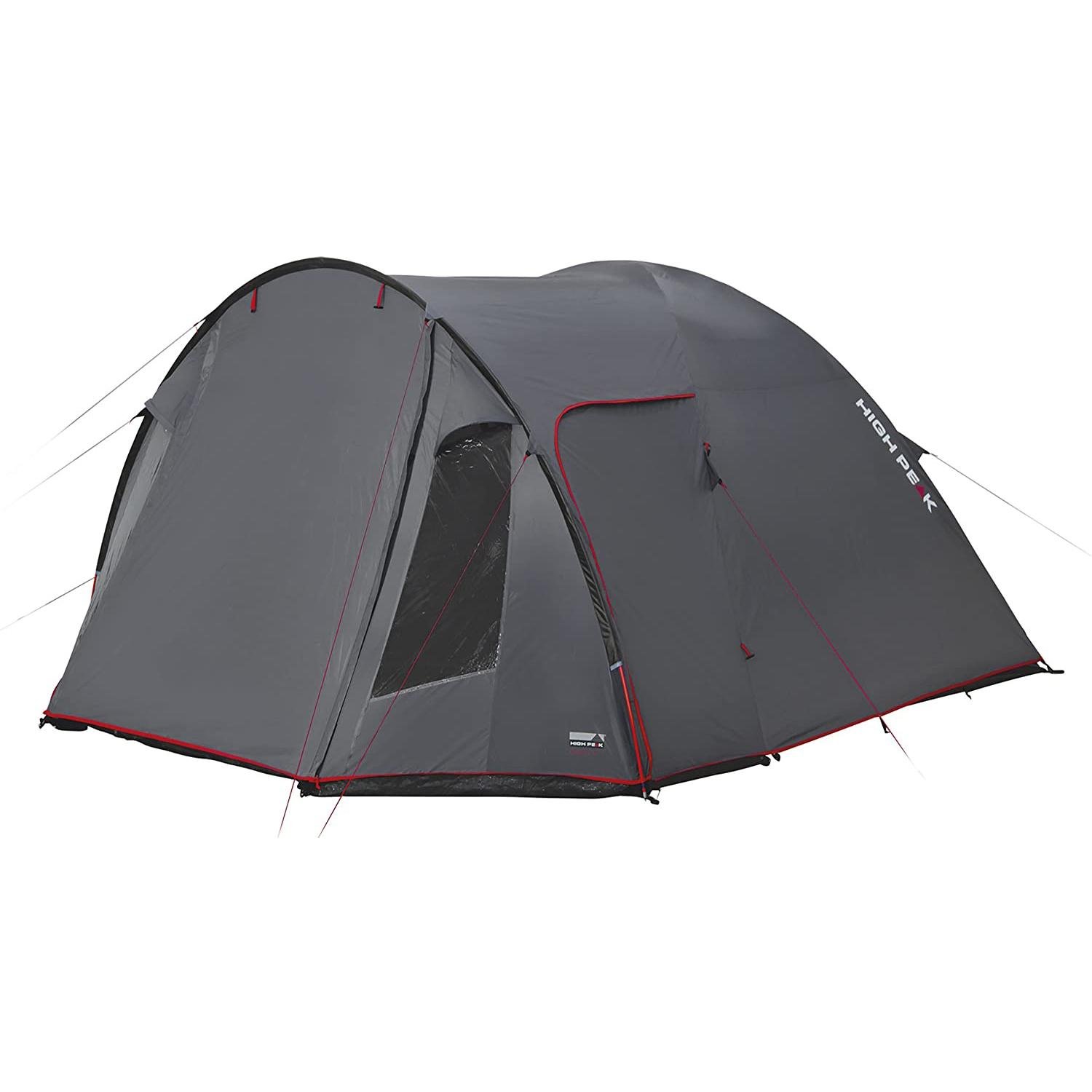 Намет чотиримісний High Peak Tessin 4 Dark Grey/Red (10222)