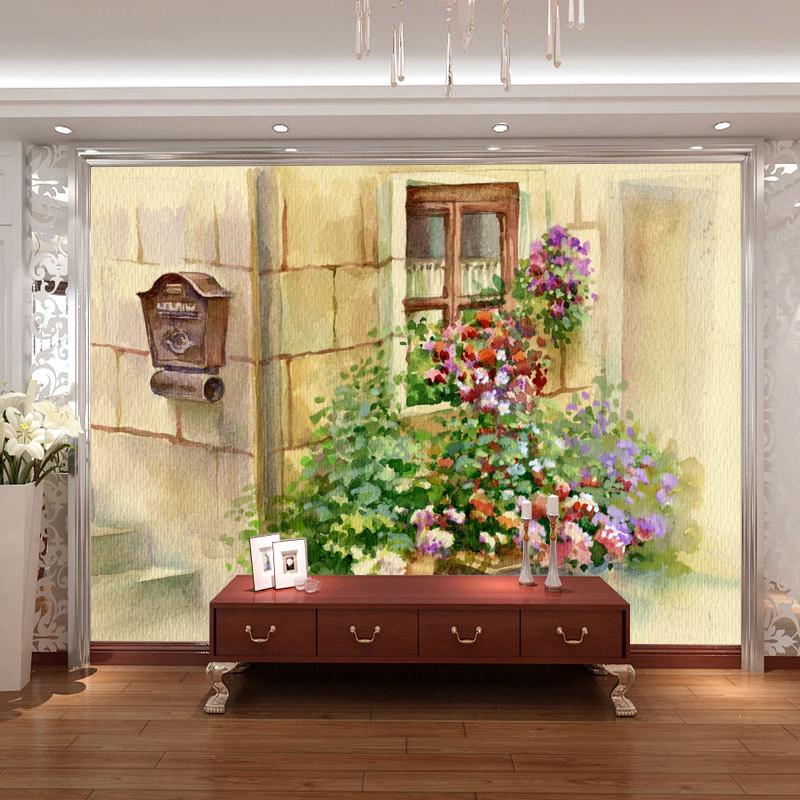 Фотообои флизелиновые для спальни/зала/кухни моющиеся Цветы у окна
