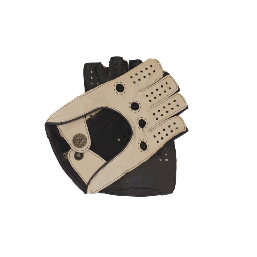 Перчатки митенки женские Alpa Gloves 321-18 натуральная кожа наппа р. 7 Бежевый (28675935)