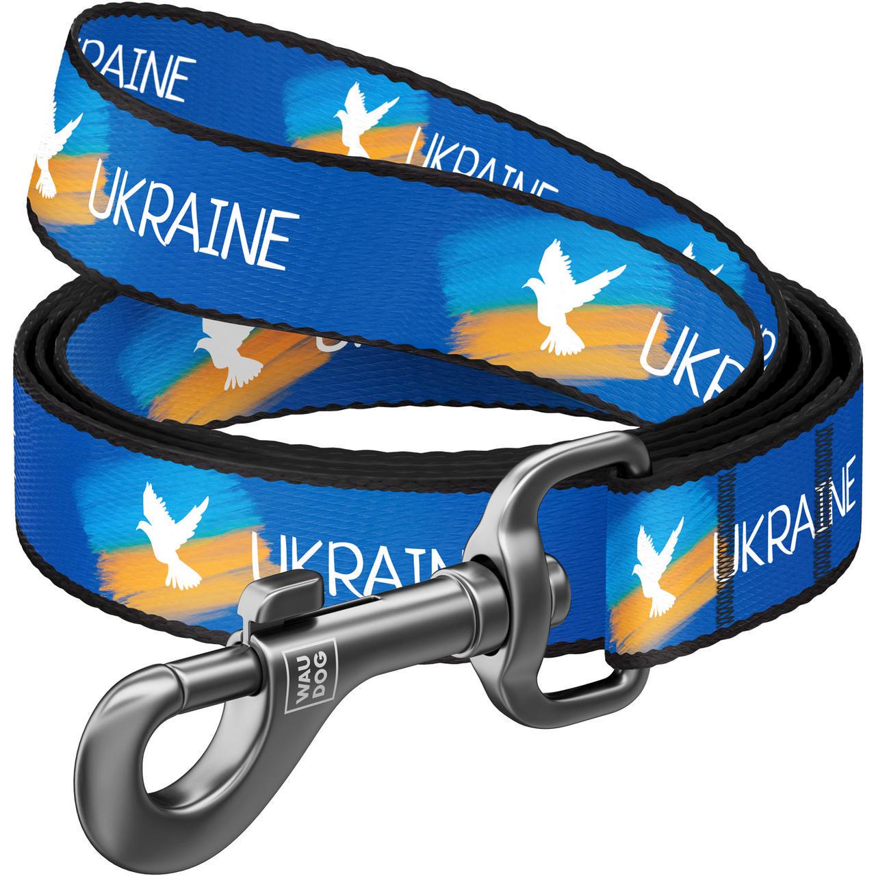 Поводок для собак нейлоновый Waudog Nylon Флаг 122 см 15 мм (4915-0229)