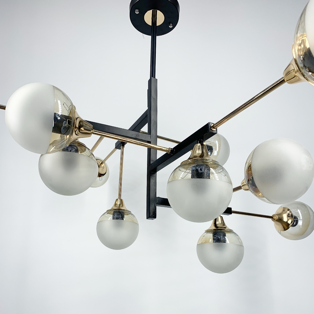 Люстра геометрическая на 12 ламп Черный (907) - фото 4 Люстра геометрическая на 12 ламп Черный (907) - фото 4