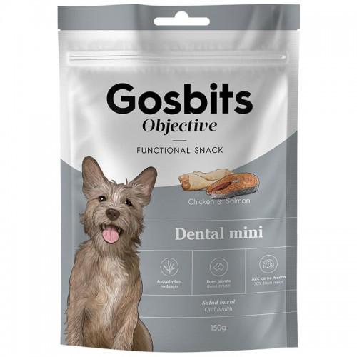 Ласощі для здоров'я зубів міні малих порід собак Gosbits Objective Dental Mini 150 г (4158)