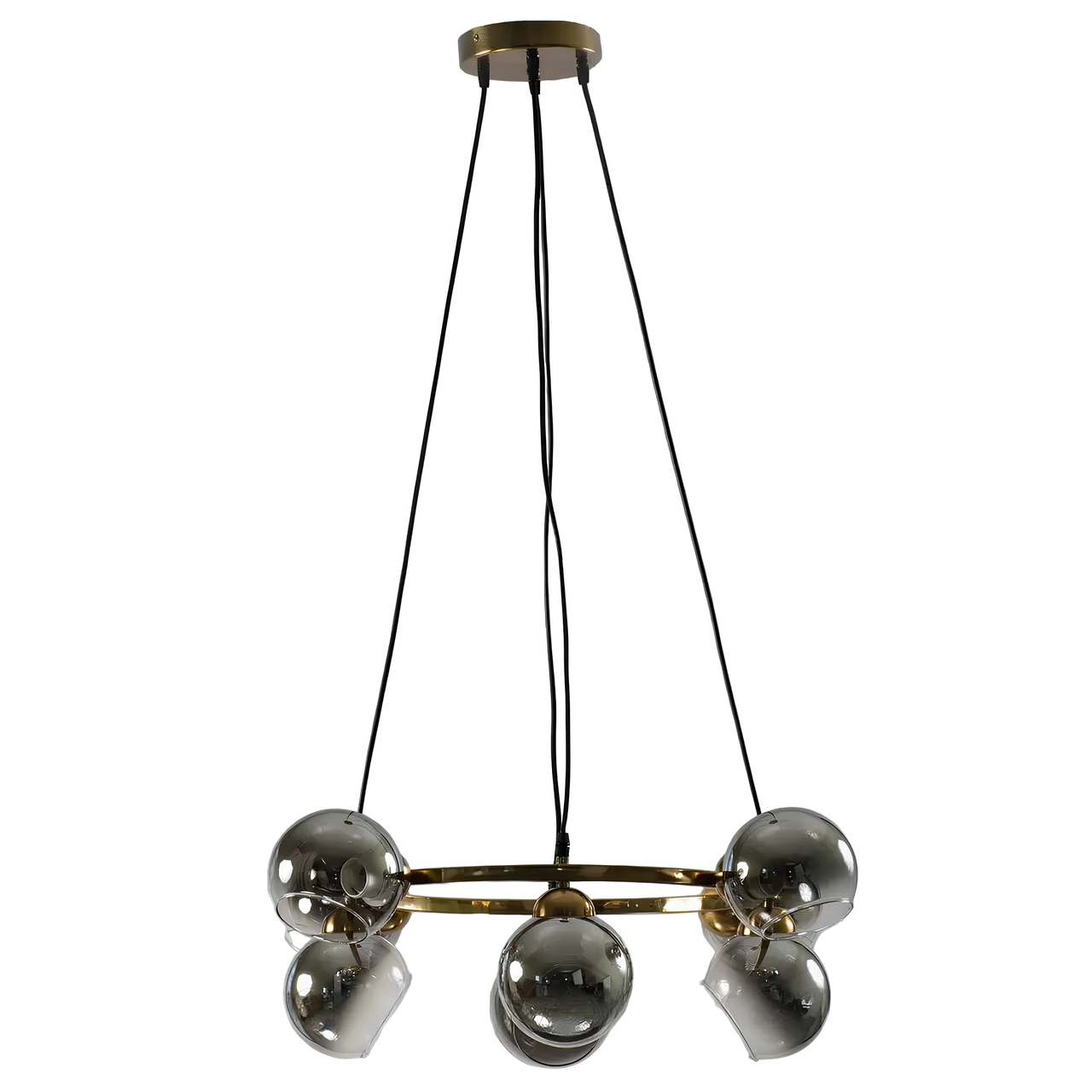 Люстра Svet с восемью круглыми плафонами под лампу Е27 Дымчатый (SN-400-8 BE)