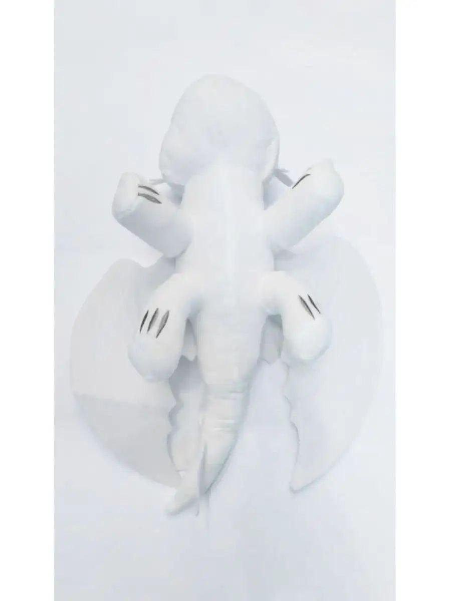 Игрушка мягкая плюшевая Дневная Фурия Дракон Беззубик 35 см Белый (9057) - фото 2