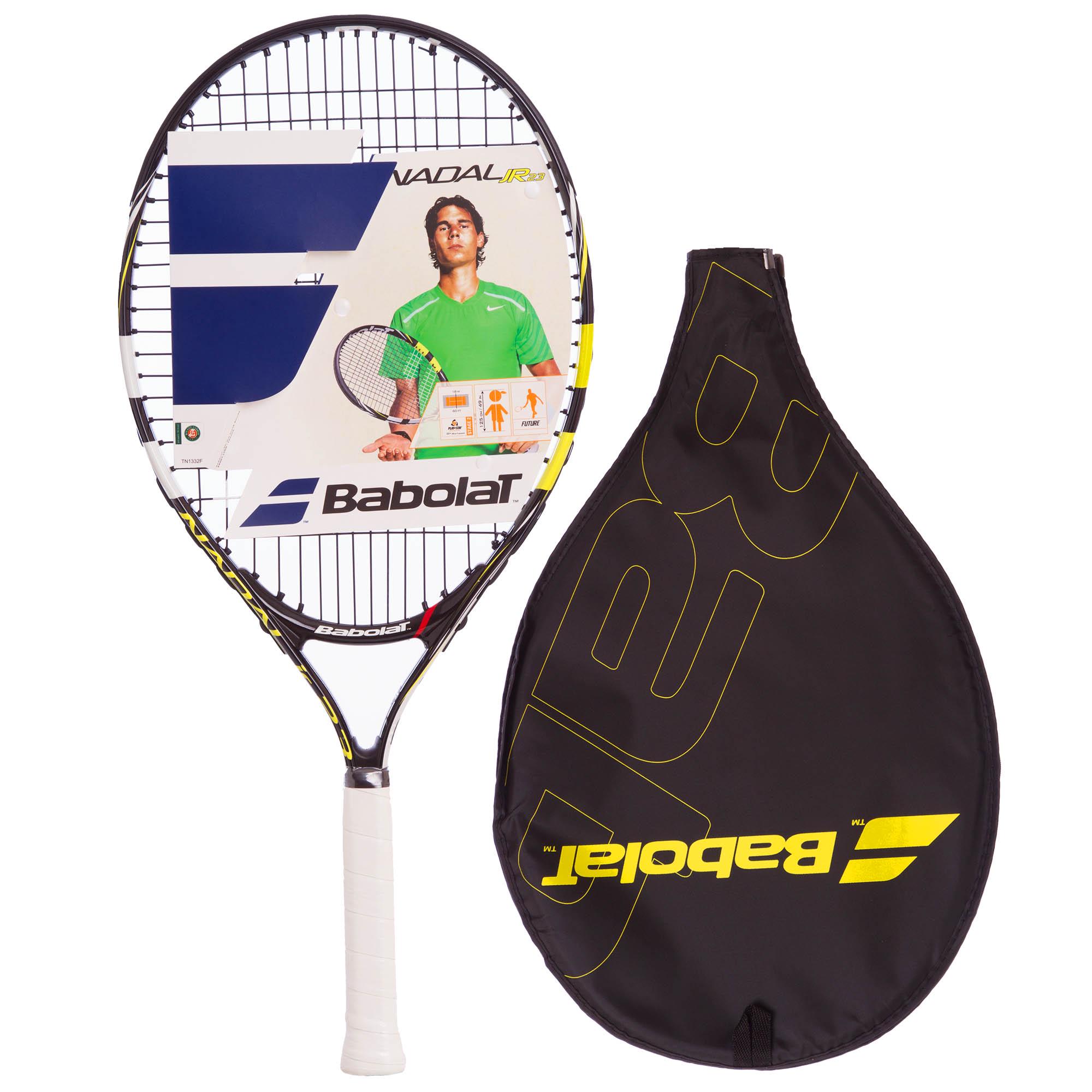 Ракетка для большого тенниса Babolat 140132-142 Nadal Junior 23 юниорская Черный/Желтый (NA002897) - фото 1